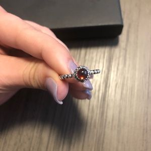 Ruby red pandora ring